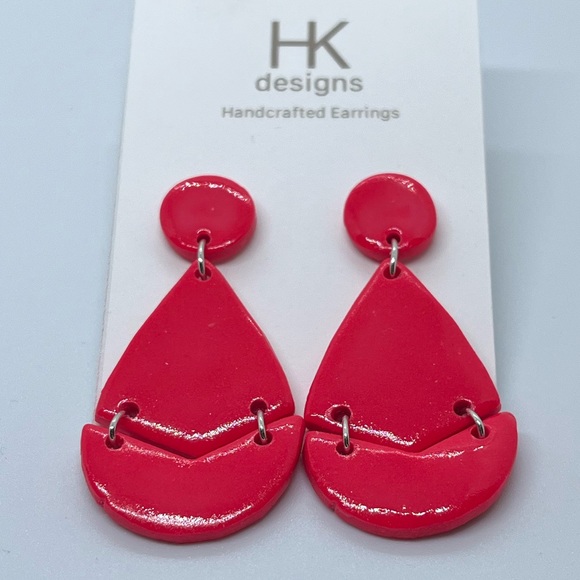 NWT Pink Handmade Earrings - Picture 2 of 13